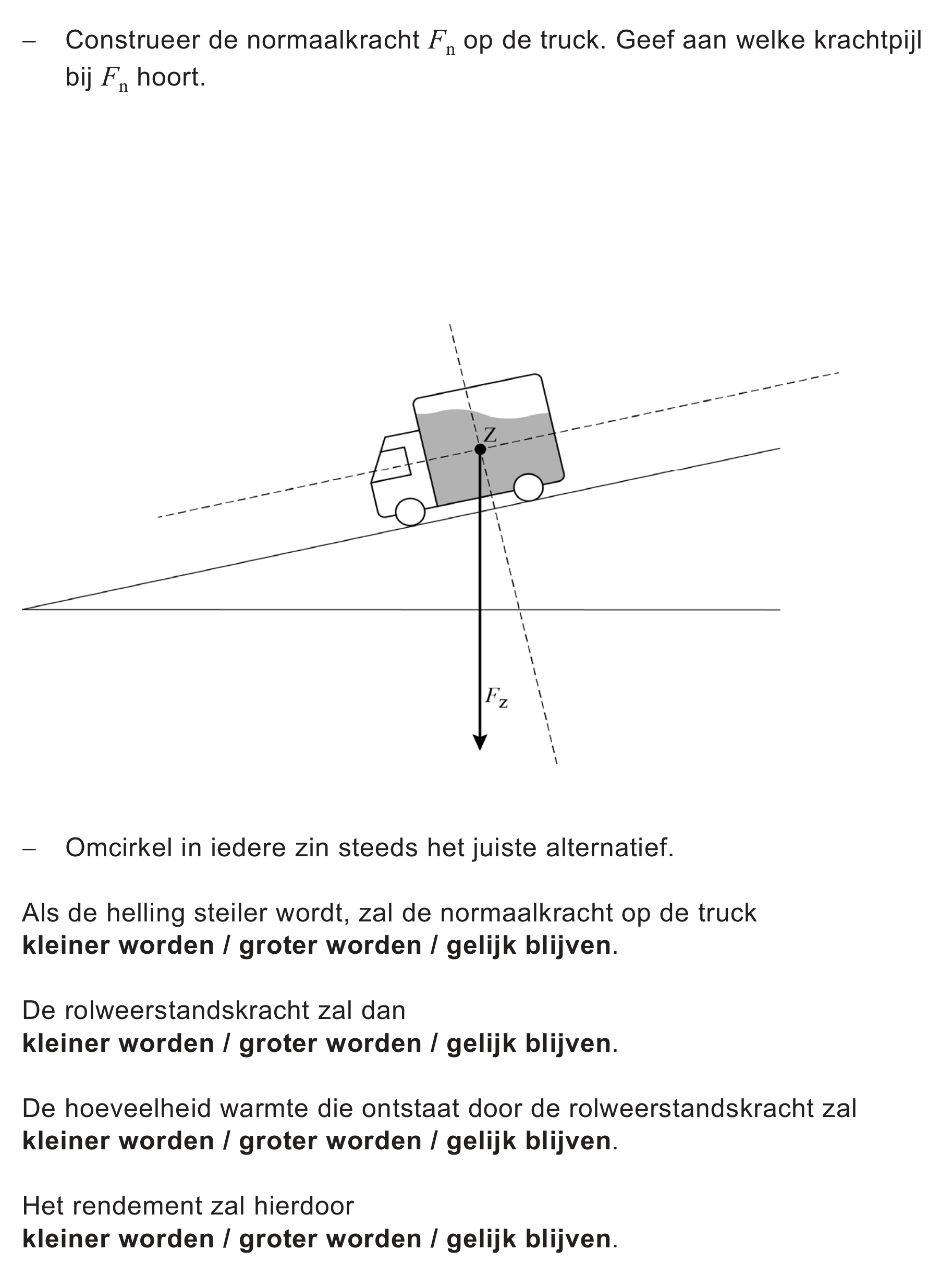 Uitwerkbijlage bij vraag 14 van opgave Waterkrachttruck