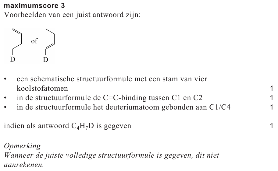Antwoordmodel vraag 16 Geosmine, figuur 1