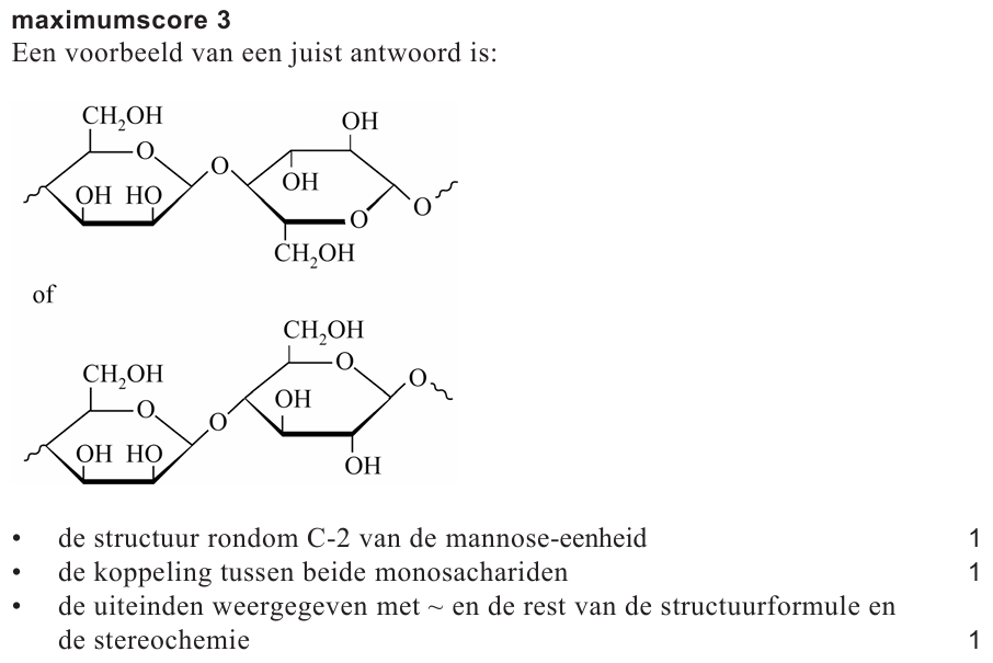 Antwoordmodel vraag 6 Lignine: nuttig afval, figuur 1