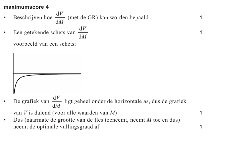 Antwoordmodel vraag 8 Water bottle flip, figuur 1